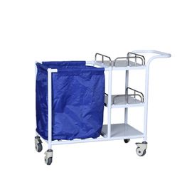 Chariot à blanchisserie d'hôpital de nettoyage, chariot mobile à hôpital d'acier inoxydable