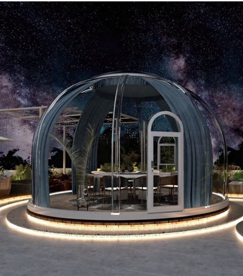 couleur entièrement transparente géodésique de tente de Glamping de dôme de bulle de PC de 5m